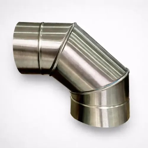 Curva Inox 90° Tubular 300mm 3 Gomos Exaustão Industrial