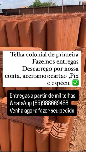 Telha colonial de primeira e comum