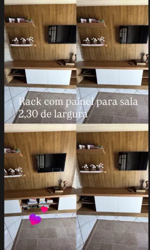 Rack com painel para sala