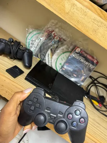 PLAYSTATION 2 SLIM COMPLETO - PRONTO PARA JOGAR