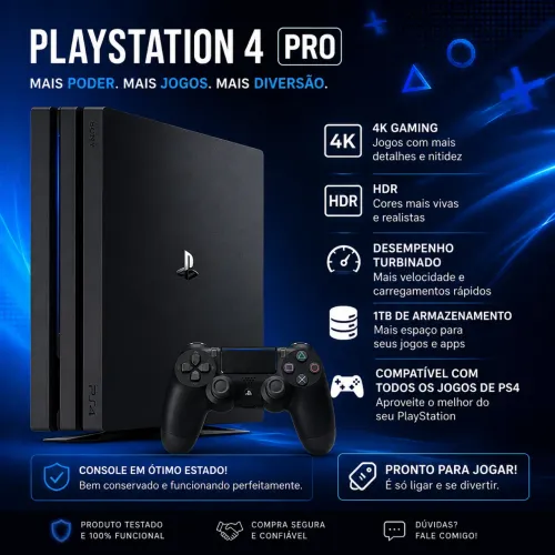 ? PS4 PRO À VENDA ? R$ 1.500! ?