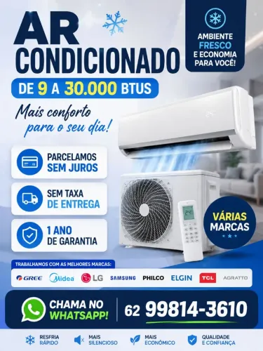 Ar condicionado de 9 a 30.000 btus