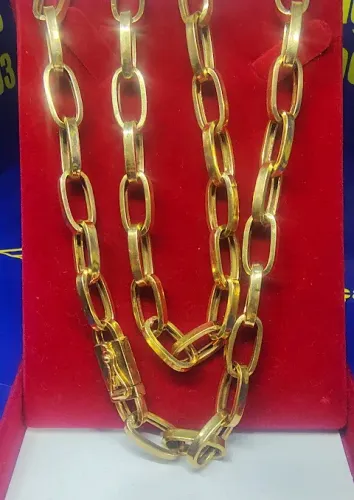 Cordão Baquert Marculino Grosso Peso 31.11 Gramas 60 Cm 9 mm Oco