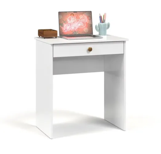 Escrivaninha/Mesa de Estudos Branca com Gaveta - Estado de Nova!