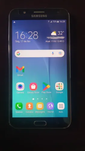 Smartphone Samsung Galaxy J7 Dual Sim 16 Gb Preto 1.5 Gb Ram