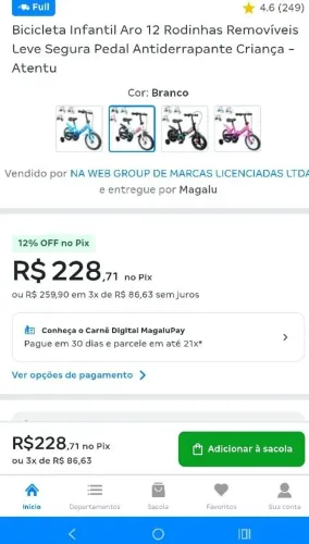 Bicicleta Infantil