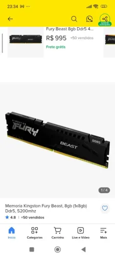 memória ram ddr5 8gb