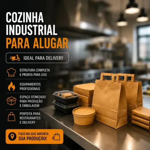 Alugo Cozinha Industrial Completa para Delivery | 35 m² | Centro de Blumenau