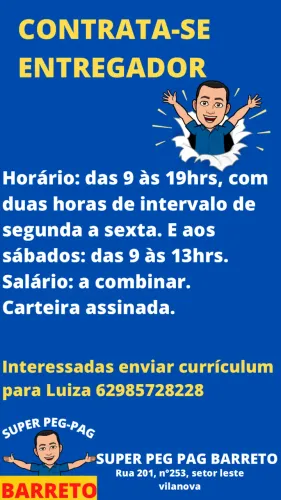ENTREGADOR DE MERCADORIA