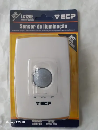 Sensor de presenca de parede embutir ecp