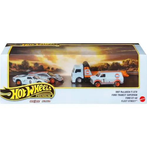 Hotwheels pack Gulf premium 4 miniaturas