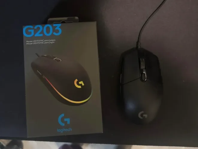 Mouse Logitech G203 LIGHTSYNC - NOVO e ORIGINAL
