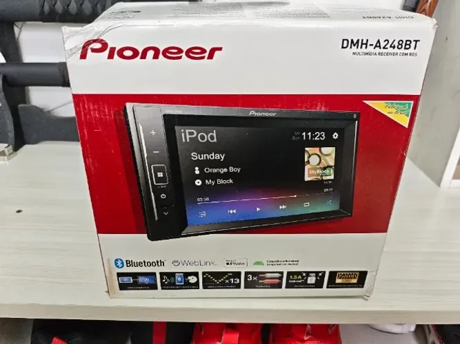 Multimídia Pioneer 7" DMH-A248BT Bluetooth Usb Espelhamento