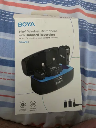 Boyamic Microfone Lapela Duplo E Gravador All-in-one Sem Fio