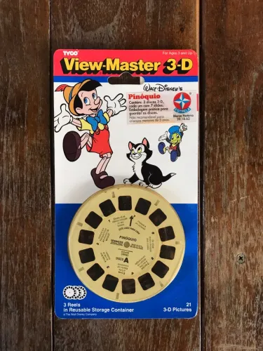 Slides Pinóquio para View Master 3D, anos 90