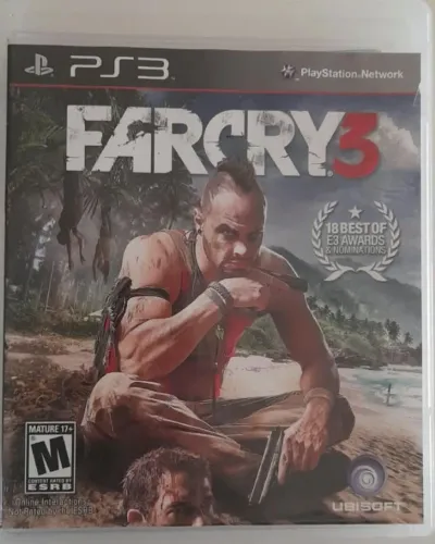 Jogo De PS3,Farcry 3,Importado,Usa,Com Os Encartes,2012,Em Muito Bom Estado