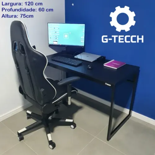 Mesa Industrial Reforçada 120cm NOVA Multiuso para Computador estudo Gamer Escrivaninha