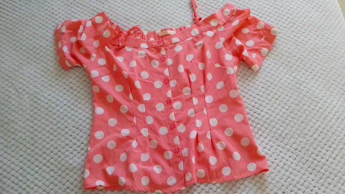 Blusa de bolinhas Rosa P