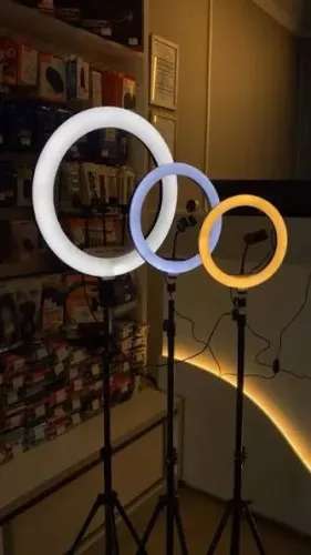 Ring Light 10 POL Com Tripé De Até 2 Metros