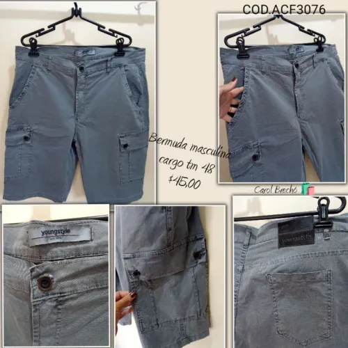 Bermuda masculina cargo 