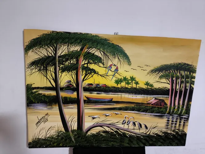 Pintura a óleo ( frete grátis )
