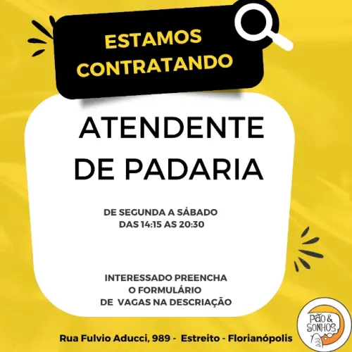 Atendente Padaria - 6hrs Tarde