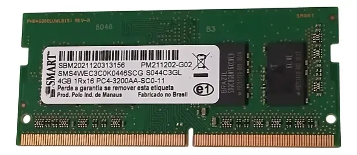 Memória RAM 4GB DDR4 3200MHz Notebook (Estado de Nova) - Aceito Cartão