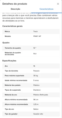 Bicicleta infantil 