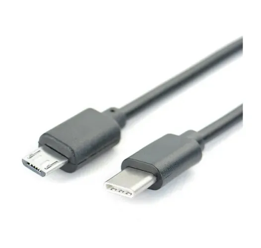 Cabo Usb 30 Cm Conector Tipo-c macho Pra Micro-b v8 macho otg plug type