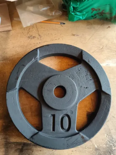 1 Anilha de Ferro Vazada Preta Modelo Sport Furação 31mm _ Promoção do Mês