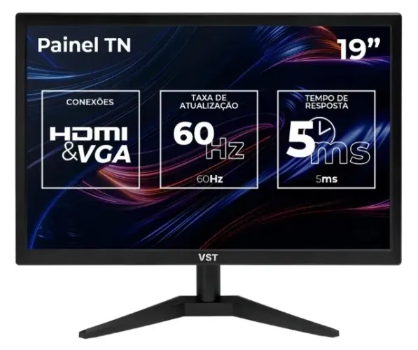 Monitor 19 VST HD 1440x900 HDMI VGA 5ms 60Hz TN LED. Entrego!
