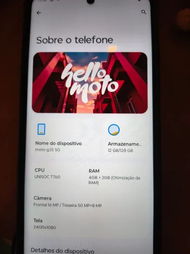 Celular Motorola G35 5G - Semi Novo