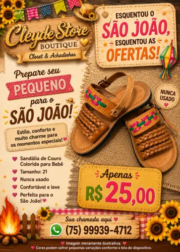 Sandália de couro Infantil