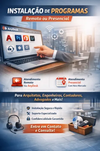 Instalação de Programas - Atendimento Remoto ou Presencial
