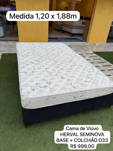 Cama box Viúvo HERVAL SEMINOVO TOP - ENTREGO 