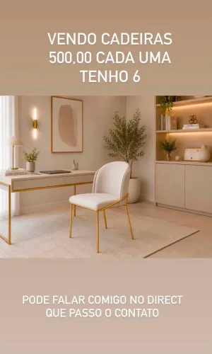 Vendo cadeiras de sala de estar 6 unidades