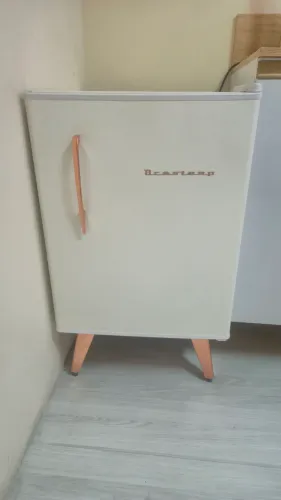 Frigobar Retrô Brastemp detalhes rosê