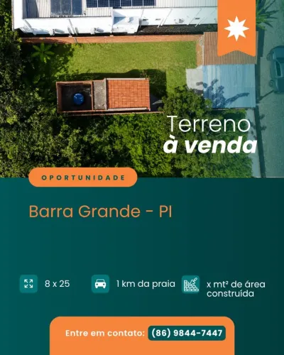 Terreno em Barra Grande Pi 
