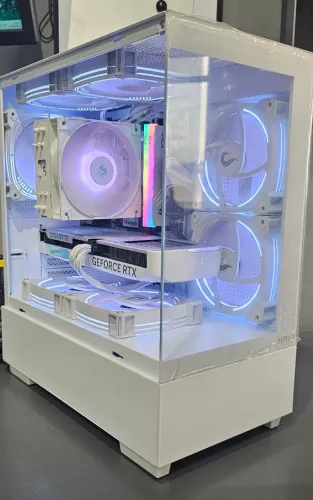 PC gamer Branco Ryzen 7 5700x 32GB ram XPG 3200mhz RGB 1tb nvme Rtx 4060 8GB TOP