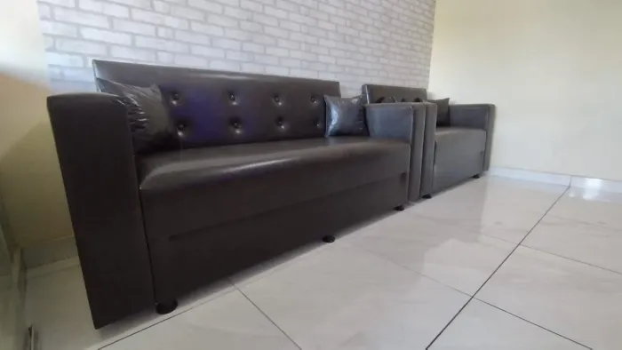 OFERTAÇO!!! Sofá 3/2 lugares em CORINO!!! Pague na entrega Produtos novos
