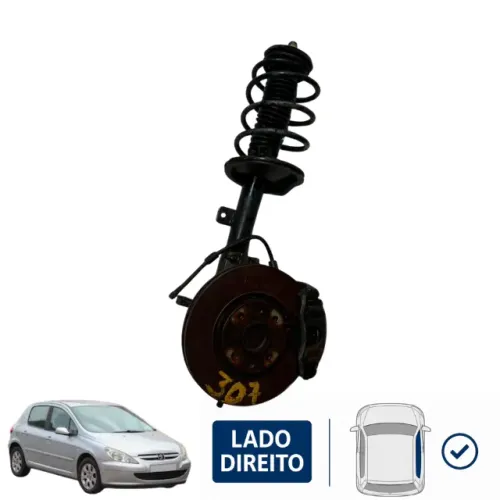 Torre Suspensão Telescópio direito Peugeot 307 2008 a 2009