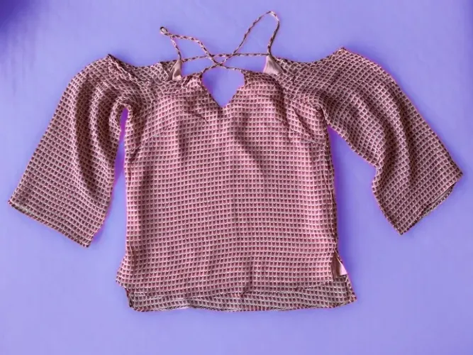 blusa de seda estampada le lis blanc
