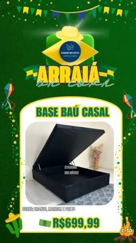 Base baú casal (Pague na entrega)