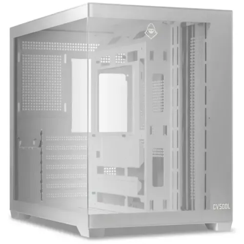 Gabinete Gamer Mancer CV500L, Mid-Tower, Lateral de Vidro, Branco, MCR-CV500L-WH