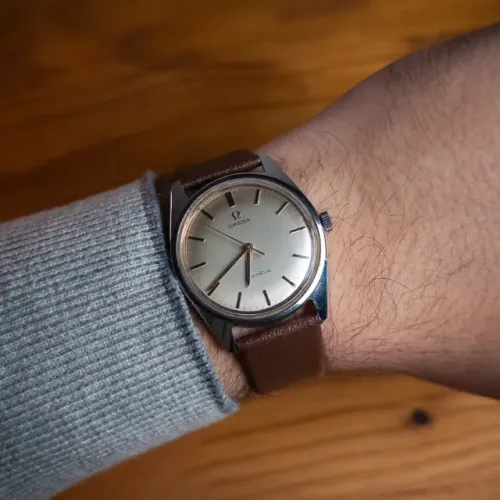 Omega Manual 612 Vintage anos 70 a Corda - Mostrador Branco 35mm - PF189