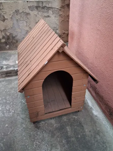 Casinha de madeira para cachorro médio 