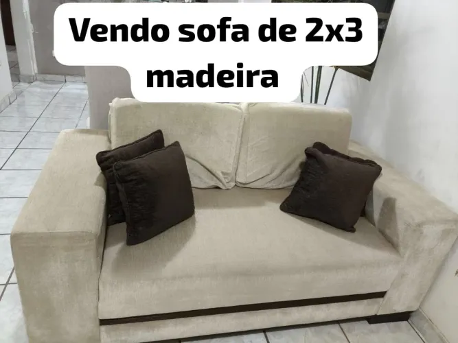 Vendo conjunto sofá madeira