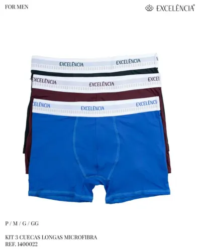 Kit 3 Cueca  em microfibra 