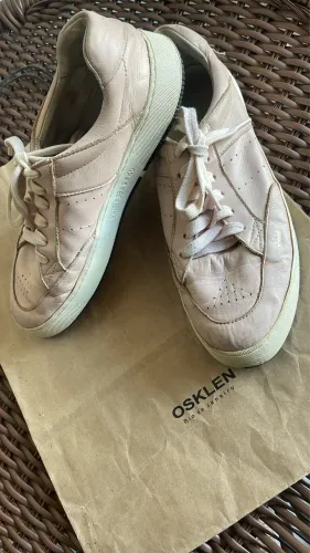 Tênis OSKLEN n 38 original usado rosa nude 60,00