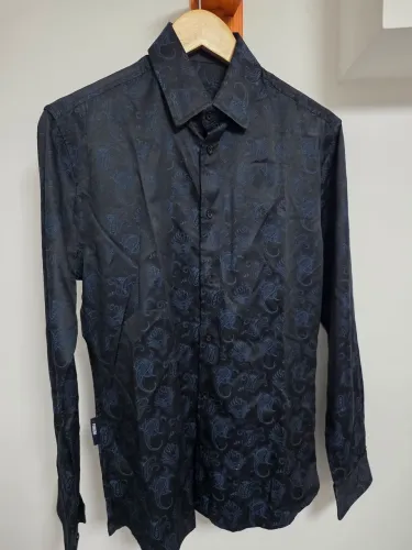Camisa Social Forum Acetinada estampada